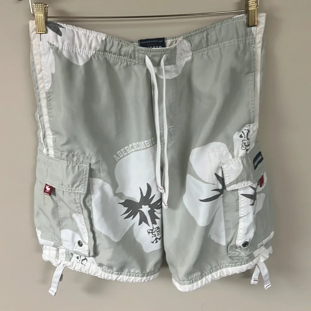 Abercrombie & Fitch S small men board short original tugger bathing suit grey - Picture 1 of 3